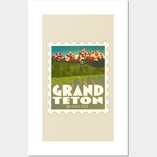 Grand Teton National Park Stamp Posters and Art